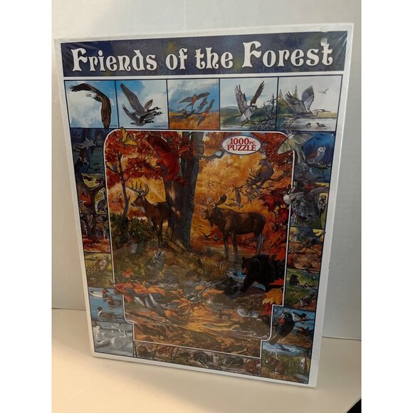 White Mountain Puzzles Friends of the Forest 1000 ExLarge Pc’s New SEALED 24x30 - Picture 1 of 7